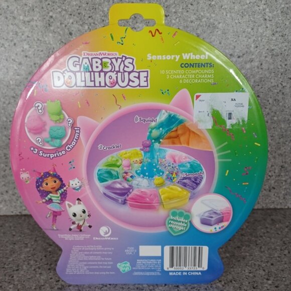 Sensory Wheel Gabby's Dollhouse Colorful Scented Slime Kids Toy - Picture 3 of 6